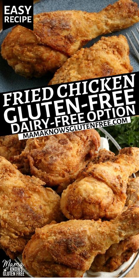 Gluten-free fried chicken in a basket. Southern Buttermilk Fried Chicken, Buttermilk Fried Chicken Recipe, Gluten Free Dairy Free Recipes Dinner, Gluten Free Fried Chicken, Gluten Free Dairy Free Dinner, Gluten Free Chicken Recipes, Dairy Free Recipes Dinner, Gluten Free Main Dishes, Dairy Free Dinner