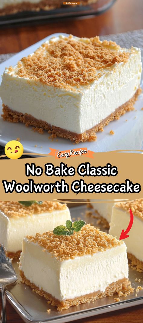 No Bake Classic Woolworth Cheesecake