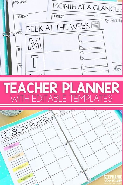 Teacher Weekly Checklist, Teacher Planning Template, Free Printable Teacher Planner Templates, Free Teacher Planner Template, Editable Planner Templates Free, Teacher Grade Book Printable Free, Free Lesson Plan Template Editable, Teacher Planner Printables Free, Teacher Organization Ideas Elementary