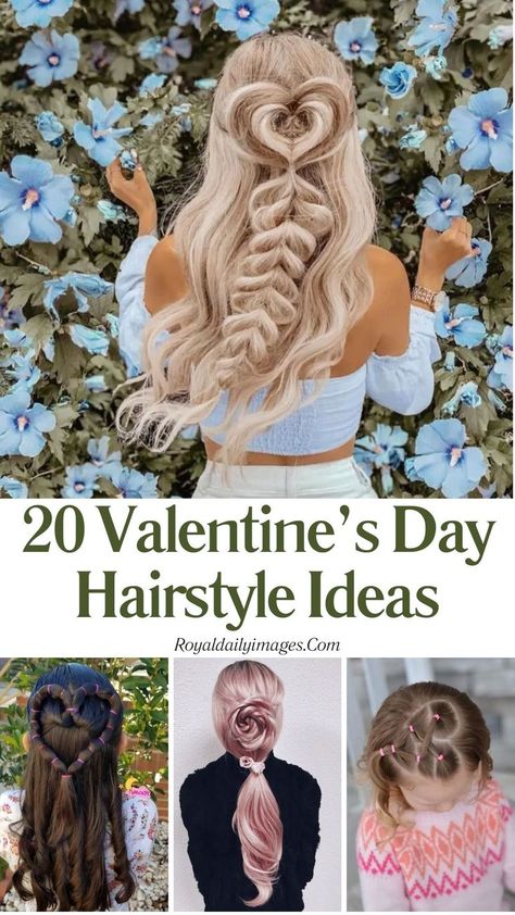 Valentine’s Day Hairstyles Day Hairstyles, Elegant Updos, Perfect Hairstyle, Express Love, Cozy Night, A Love Story, Sweet Love, Romantic Valentine, Night In