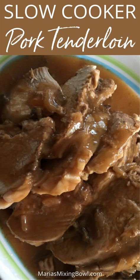 Smothered Pork Roast, Slow Cooker Pork Tenderloin With Gravy, Mississippi Pork Tenderloin Crock Pot, Crock Pot Tenderloin Pork Loin, Slow Cooker Pork Tenderloin Recipes Easy, Crock Pot Pork Tenderloin With Gravy, Sliced Tenderloin Recipes, Something For Dinner, Pork Medallion Recipes Slow Cooker