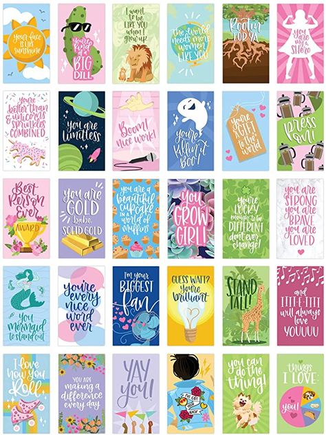 Amazon.com : bloom daily planners Encouragement Card Deck - Cute Inspirational Quote Cards - Just Because Cards - Set of Thirty 2" x 3.5" Cards - Assorted Designs : Office Products Just Because Cards, Positive Encouragement, Personal Empowerment, Daily Planners, Cute Inspirational Quotes, Creative Lettering, Female Empowerment, Quote Cards, Encouragement Cards