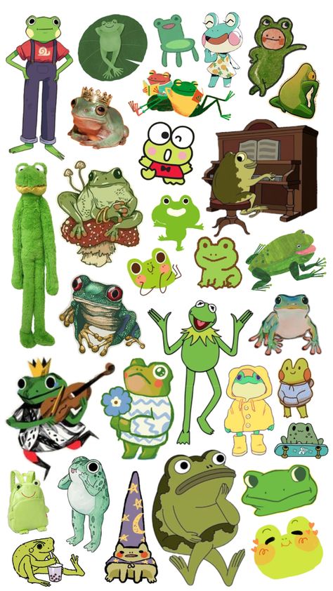 All frogs all the time baby Frog Collage, Frogs, Collage