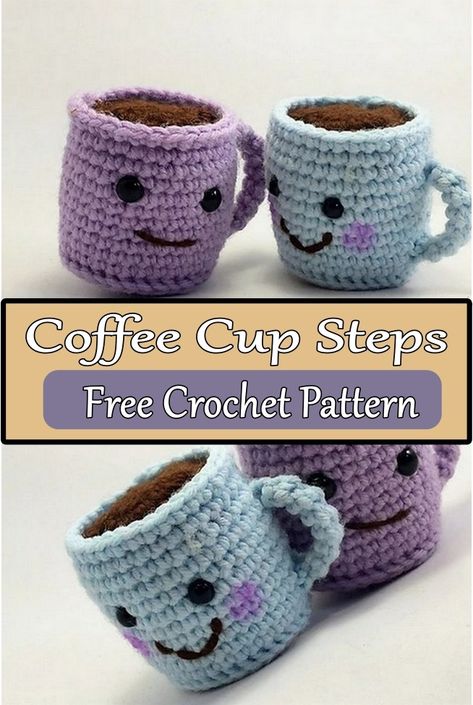 The Crochet Hot Coffee Cup Amigurumi Pattern is a delightful blend of artistry and practicality, enveloping crocheters in the warmth of creative expression and personal achievement. Beyond its aesthetic appeal, this crochet amigurumi project fosters a deeper connection to the eco-conscious movement, offering a sustainable alternative to conventional disposable cups. Crochet Coffee Pattern, Crochet Coffee Cup Free Pattern, Small Quick Crochet Gifts, Coffee Cup Crochet Pattern, Arugami Crochet Pattern Free, Positive Friends, Crochet Coffee Mug, Crochet Tea Cup, Random Crochet