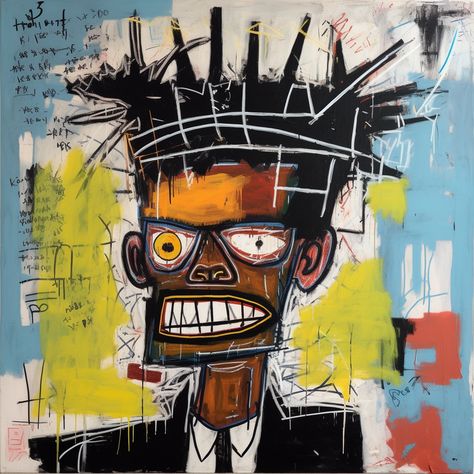 Découvrez l'émotion brute et la profondeur introspective de l'art de Basquiat grâce à cette toile imprimée. Ses marques expressives, ses figures fragmentées et son symbolisme poétique invitent à la contemplation et à l'introspection. Jean Basquiat Art, Basquiat Aesthetic, Basquiat Portrait, Basquiat Paintings, Basquiat Art, Dynamic Painting, Abstract Expressionist Art, Afrique Art, Avant Garde Art