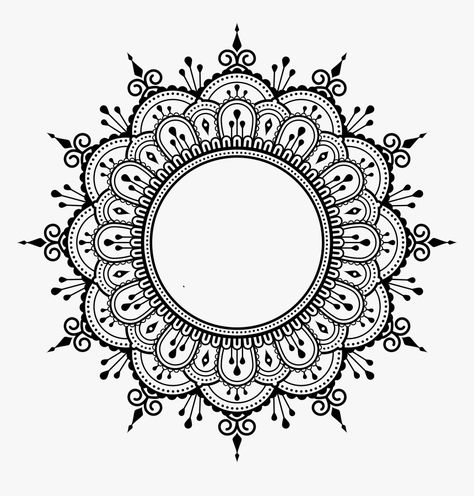 Henna Mandala, Round Mandala, Pola Bordir, Design Mandala, Mandalas Painting, Arte Van Gogh, Mandala Vector, Mandalas Drawing, Mandala Tattoo Design