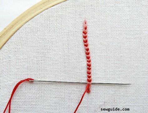 Braid Stitch: 10 beautiful stitches that look like braids - Sew Guide Embroidery Braid Stitch, Braid Stitch Embroidery, Braided Stitch, Braid Embroidery, Braid Stitch, Braided Chain Stitch, Embroidery Stitches Beginner, Strand Braid, Embroidery Stitch