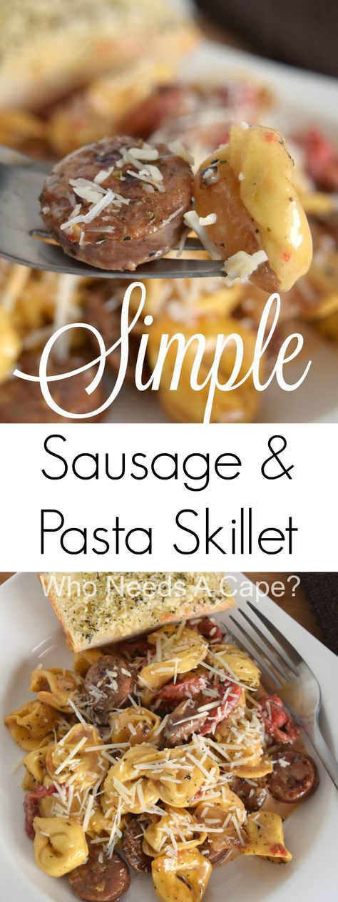 Pineapple Bacon Sausage, Italian Sausage Skillet, Soup Tortellini, Sausage Pasta Skillet, Bulgur Recipes, Pork Dinners, Sausage Skillet, Sausage Tortellini Soup, Pasta Skillet