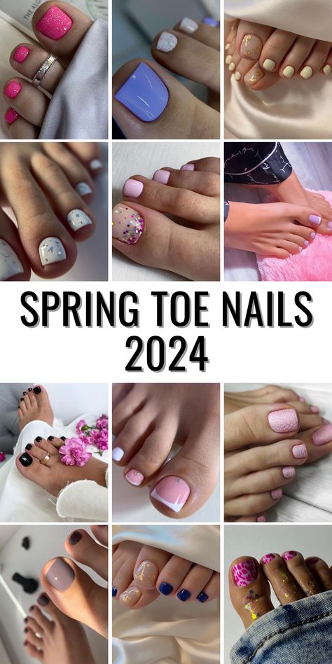 Spring Toe Nails: Seasonal Splendor at Your Feet - divagaze.com Spring Toe Nails, Trending Pedicure, Toe Art Designs, Pink Pedicure, Spring Pedicure, Pedicure Designs Toenails, Simple Spring Nails, Pedicure Ideas, Pedicure Colors