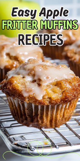 Easy Apple Fritter Muffins Cake With Sauce, Apple Fritter Muffins, Easy Apple Fritters, Easy Apple Fritters Recipe, Apple Crisp Muffins, Apple Fritters Recipe, Breakfast Cups Recipe, Muffin Recipes Cinnamon, Apple Breakfast Recipes