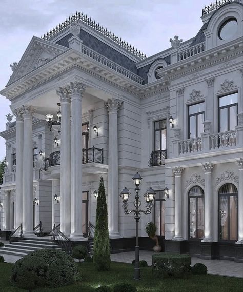 Luxurious Mansion Exterior, Royal House Exterior, Royal Mansion Exterior, Elegant House Exterior Luxury, Elegant Mansion Exterior, Aesthetic Mansions, Mansions Luxury Interior, Old Money House Exterior, Royal Palace Exterior