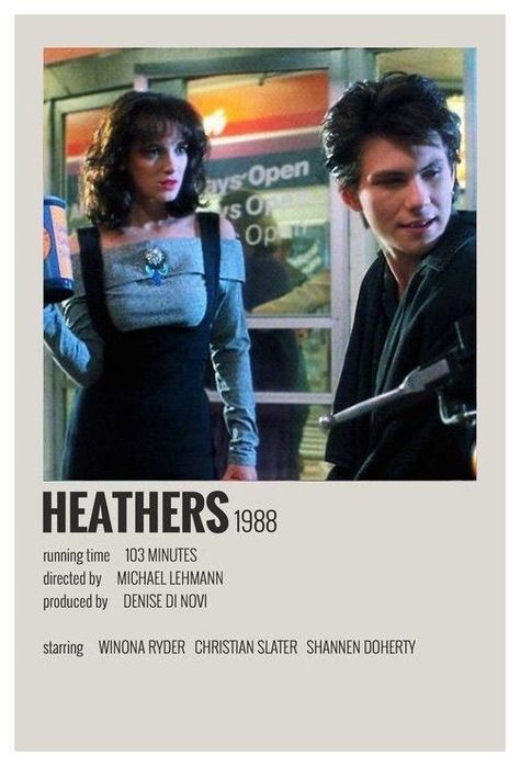 Polaroid Movie Poster, Quote Movie, Heathers Movie, Indie Movie Posters, Iconic Movie Posters, Movie Card, Girly Movies, Film Posters Minimalist, Film Posters Vintage