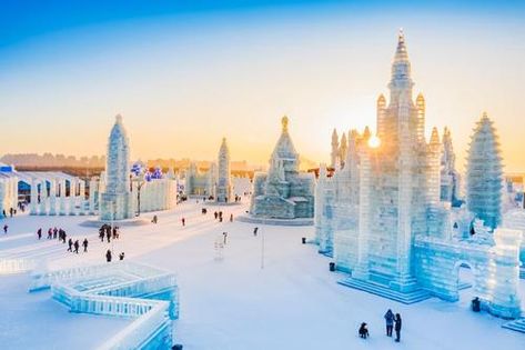 Harbin, China - 10 Coldest Cities in the World | The Discoverer Harbin China, Winter Horse, Lake Baikal, Winter Air, Denali National Park, Harbin, Tropical Getaways, Winter Fun, Capital City