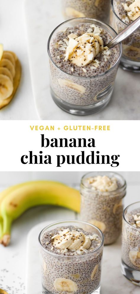 Banana And Chia Seeds, Banana Chai Pudding, Chia Pudding Recipes Banana, Chia Pudding With Banana, Banana Split Chia Pudding, Healthy Chia Pudding Breakfast, Low Calorie Chia Pudding Breakfast, Banana Chia Seed Pudding Recipe, Healthy Chia Seed Recipes Breakfast