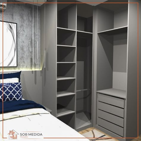 Wardrobe Inner Laminate, Walk In Closet Apartment Ideas, Narrow Closet Design, Corner Wardrobe Closet, Ideas De Closets, Wooden Wardrobe Design, Corner Wardrobe, Closet Design Layout, Latest Living Room Designs