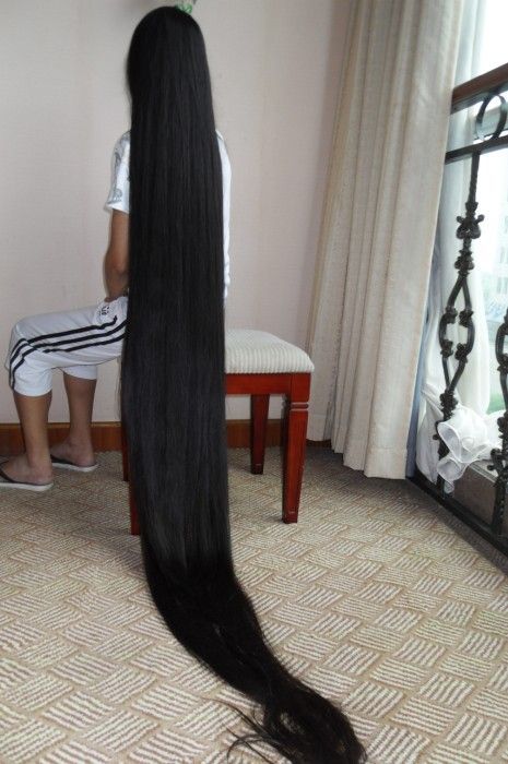 aidebianyuan cut super long hair to short-NO.90 - [LongHairCut.cn] Summer Hair Colour, Rapunzel Long Hair, Floor Length Hair, Real Rapunzel, V Shape Hair, Haircuts For Round Faces, Indian Long Hair Braid, Extremely Long Hair, Extra Long Hair