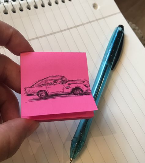 Drawing On Post It Notes, Stikynote Drawing, Drawing In School Notebook, Post It Art Drawing, Post It Note Drawings Sketch, Post It Note Art Drawing, Post It Drawings Doodles, Post It Sketches, School Sketches Doodles