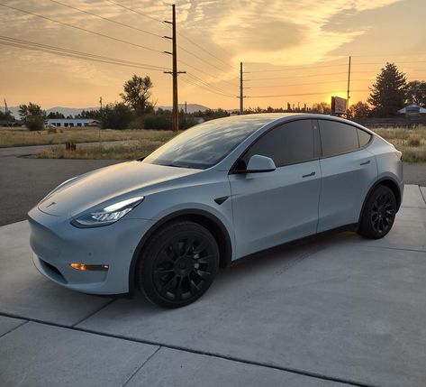 Tesla 3 Wrap, Tesla Model Y Wrapped, Tesla Model Y Grey, Tesla Wraps Model Y, Telsa Cars, Tesla Colors, Tesla Model Y Wrap, Tesla Model Y Black, Blue Tesla