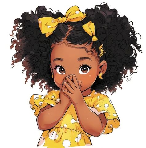 Black Baby Art, الفن الرقمي, Baby Drawing, Art Gallery Wallpaper, Black Artwork, Black Art Pictures, Girls Illustration, Baby Art, How To Draw Hair