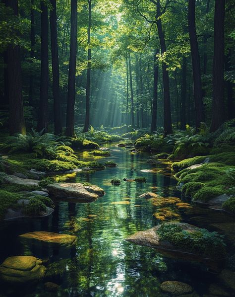 A secluded pond in the middle of a dense forest #pondinforest Lilypad Pond, Forest Pond, Lilly Pond, Dense Forest, Lily Pond, Dark Forest, Lily Pads, In The Middle, The Middle