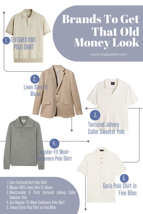 Old Money Men Wardrobe, Old Money Style Tips, Old Money Zara Men, Old Money Brands Men, Zara Old Money Outfits Men, Mens Old Money Capsule Wardrobe, Old Money Affordable Brands, Old Money Wardrobe Essentials Men, Old Money Clothing Brands