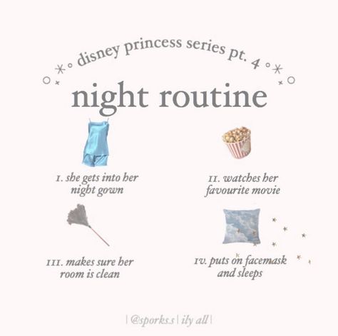 Princess Night Routine, Pink Aesthetic Princess, Skincare Night Routine, Princess Guide, Morning Routine Skincare, Perfect Grades, Princess Lifestyle, Diet Healthy Food, Princess Activities