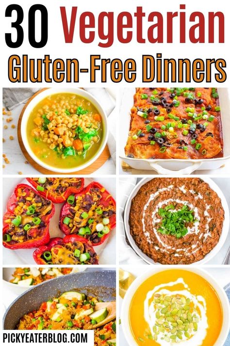 Gluten Free Recipes For Dinner Vegetarian, Gluten Free Vegetarian Meal Plan, Easy Vegetarian And Gluten Free Recipes, Gluten Free Meat Free Recipes, Easy Meat Free Meals, Gluten Free Vegetarian Potluck Recipes, Easy Vegetarian Recipes Gluten Free, Meatless Meals Gluten Free, Vegetarian Gf Meals