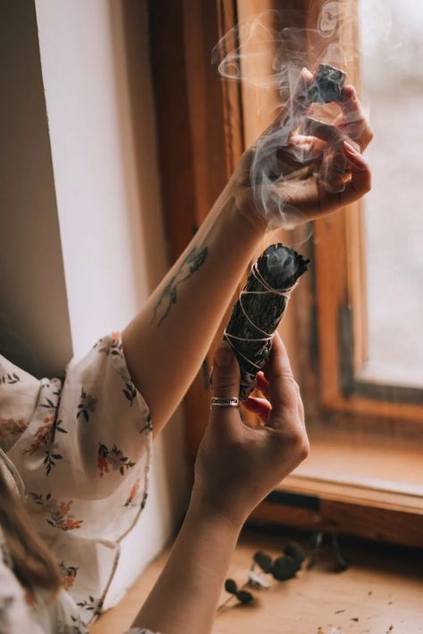 Hands of Woman Burning Palo Santo Wood · Free Stock Photo Summer Solstice Ritual, Growing Sage, Palo Santo Wood, Burning Sage, Sage Smudging, Energy Cleanse, Indigenous Culture, Smudge Sticks, Find Picture