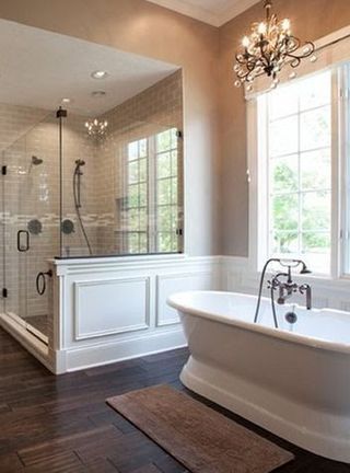 Master Bath Progress Day Three Project Aesthetic, Makeover Kamar Mandi, Beautiful Master Bathrooms, Aesthetic Rainbow, French Country Bathroom, Bad Inspiration, Master Bath Remodel, Bathroom Remodel Shower, Rainbow Fashion