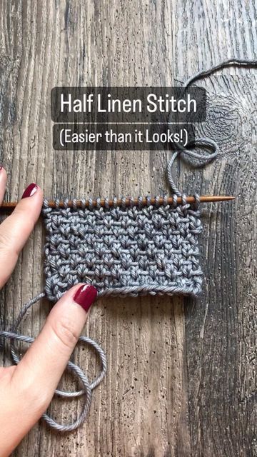 Half Linen Stitch, Half Linen Stitch Blanket, Half Linen Stitch Knitting, Slip Stitch Knitting Patterns Free, Linen Stitch Knitting, Knit Stitch Patterns Texture, Knit Linen Stitch, Linen Stitch Crochet, Knit Stitches For Beginners