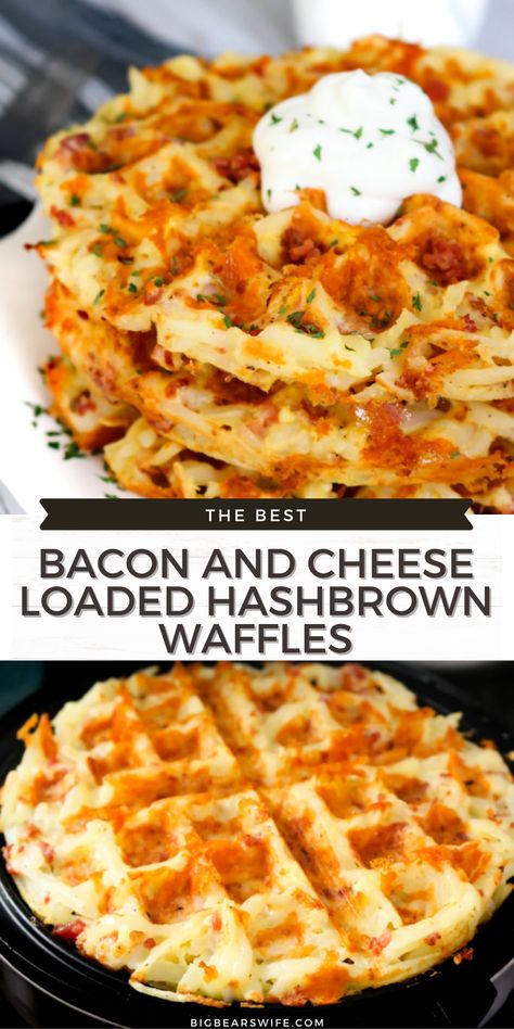 Bacon Potato Cheese Waffles, Waffle Iron Hashbrown Recipes, Fun Food To Cook With Friends, Mini Bundt Cake Maker Ideas, What To Make With Shredded Hashbrowns, Hashbrown Chaffle Recipes, Bacon Egg And Cheese Pastry Pioneer Woman, Things To Do With Hashbrowns, Hashbrown Lunch Ideas