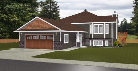 Split Entry House Plans, Tri Level House, Raised Ranch Remodel, Craftsman Style Kitchens, Bi Level Homes, Inlaw Suite, Split Entry, Raised Ranch, Ranch Ideas