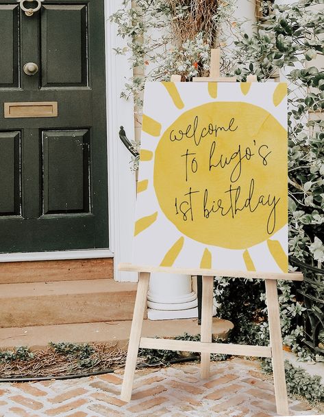 Sunshine Welcome Sign Template Our Little Sunshine Birthday Party Editable Printable Welcome Decor S277 - Etsy Sunshine Theme Party Decoration, Sunshine Birthday Party Favors, Here Comes The Son Birthday Party, Sunshine Decorations Party, Sunshine Theme Birthday Party Decoration, You Are My Sunshine Backdrop, Sunshine Birthday Backdrop, Sun Decorations Party, Sonshine First Birthday Boy