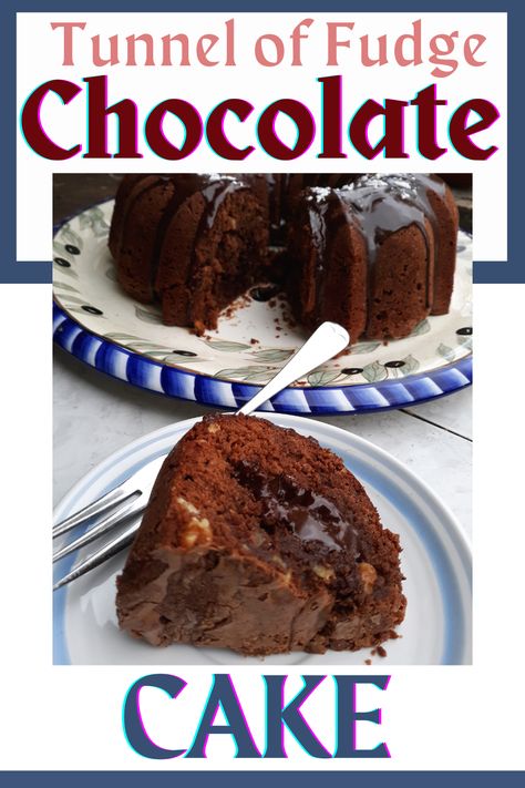 A richly decadent chocolate cake with a tunnel of fudge in the center! A cake worthy of Center Stage! #tunneloffudgechocolatecake #bestchocolatecakerecipe #easytunnel of fudgechocolatecake #richchocolatecakewithfudgycenter #richchocolatecakeforparties #easychocolatecakeforfamily #bestchocolatecakeforentertaining #fudgychocolatecakewithfudgecenter #richestchocolatecake #butterchocolatecake #butterpoundchocolatecake #fudgiestchocolatecake #easyshowstopperchocolatecake #bundtfudgychocolatecake Tunnel Of Fudge Bundt Cake Recipe, Tunnel Of Fudge Bundt Cake, Fudge Bundt Cake, Fudge Chocolate Cake, Ingredients For Cake, Tunnel Of Fudge Cake, Fudge Cake Recipe, Mint Chocolate Cake, Fudge Chocolate