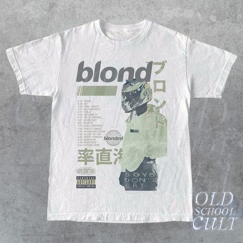 T-shirt design ideas for men Frank Ocean Merch, Frank Ocean Blond, Vintage 90s Style, T-shirt Print Design, Retro Tee, Shirt Print Design, Frank Ocean, 90s Style, Fashion Graphic