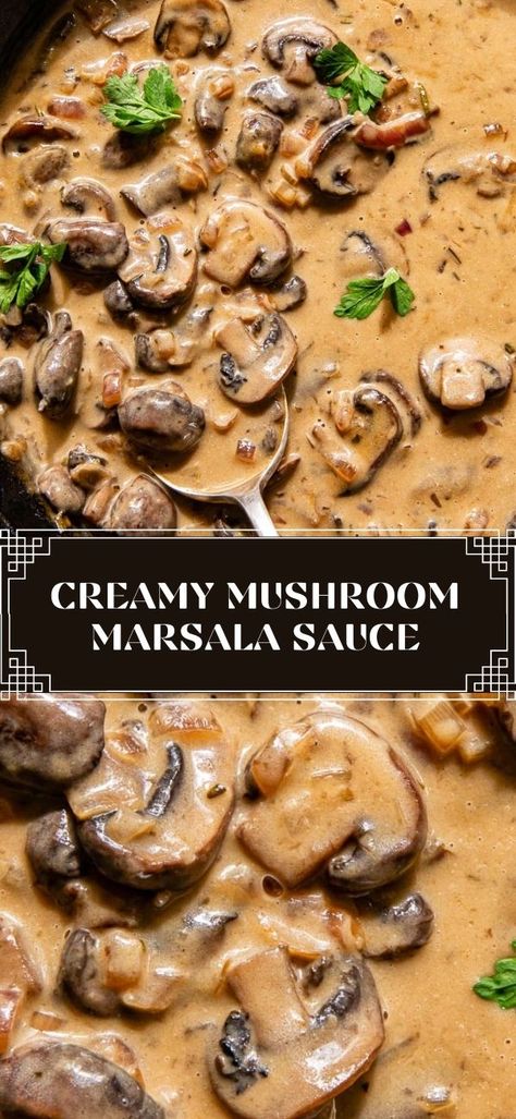 Mushroom Marsala Pasta Bake, Portobello Mushroom Sauce, Mushroom Cream Sauce For Pork Chops, Mushroom Ravioli Marsala Sauce, Mushroom Marsala Sauce For Steak, Sauce For Stuffed Mushrooms, Red Wine Mushroom Pasta, Marsala Pasta Sauce, Steak Marsala Sauce