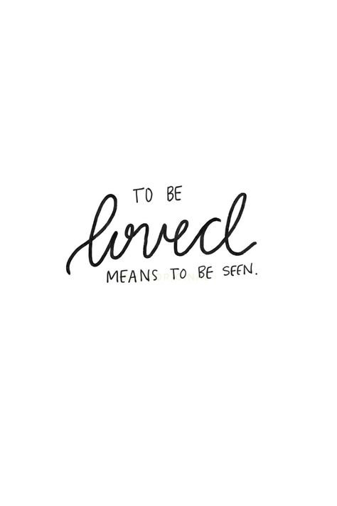 "To be loved means to be seen." - Christina Read more over on the blog at liveoriginal.com #blog #liveoriginal #inspirational #quote #encouragement Quotes About Being Seen, To Be Known Is To Be Loved, Desire To Be Loved Quotes, Being Seen Quotes, To Be Loved Is To Be Changed, To Be Loved Is To Be Known, To Be Loved Is To Be Seen, To Be Loved Quotes, Mh Quotes