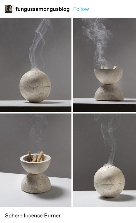 Minimalistic Pottery, Sacred Space At Home, Decoration Beton, Concrete Diy Projects, Ceramic Incense Holder, Incense Cone, Diy Ceramic, Keramik Design, Concrete Crafts