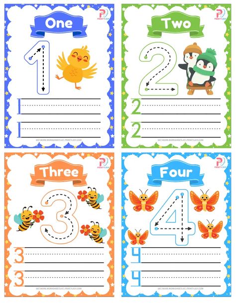 Numbers Flashcards for Kids 1-10 Free Printable Math Number Cards, Preschool Curriculum Free, Kids Colouring Printables, Numbers Flashcards, Learning Numbers Preschool, Cool Numbers, Number Flashcards, Preschool Workbooks, Montessori Diy