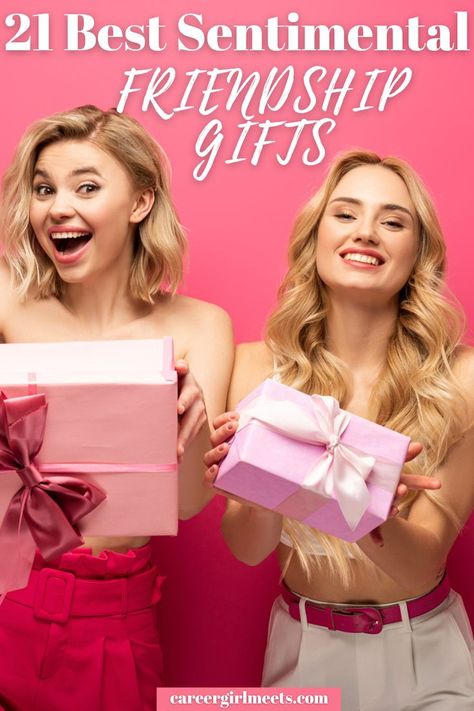 This is the BEST Sentimental Friendship gift guide because it lists the BEST gifts for her. Whether she's your best friend or a new friend, these gifts will not disappoint! And not all of the gifts are sentimental and emotional. Some of them are fun and trendy. Check out these BEST Sentimental Friendship Gifts today!

// best friend gifts // sentimental friendship gifts // gifts for her // Sentimental Gifts For Best Friend, Fun Gift Ideas, Gifts For Best Friend, Best Gifts For Her, Friend Gifts, 24 Years Old, Special Promotion, Sentimental Gifts, Friendship Gifts