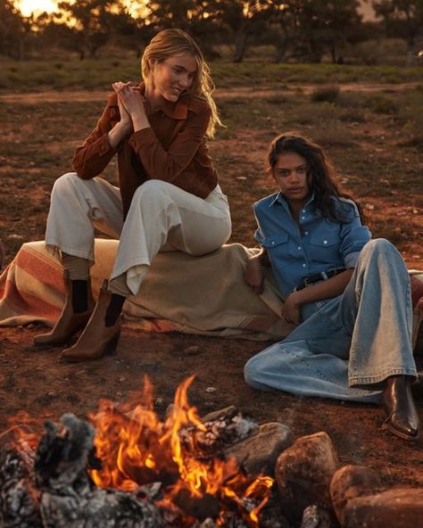 R.M.WILLIAMS on Instagram: "Fireside in the Flinders Ranges and Outback, South Australia. Discover our seasonal range of womenswear and invest in pieces that will serve you for years to come. Available now. #ForLifesJourneys" R M Williams, Professor Aesthetic, Flinders Ranges, R.m. Williams, Australia Country, Rm Williams, Calgary Stampede, Outback Australia, Brand Ideas