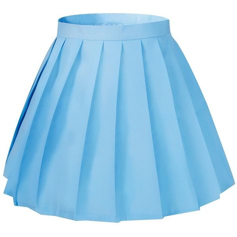 Amazon.com: Women's School High Waist Slim Mini Short Flat Pleated... ❤ liked on Polyvore featuring skirts, mini skirts, blue pleated mini skirt, light blue mini skirt, light blue pleated skirt, high waisted skirt and pleated mini skirt Blue Pleated Skirt Outfit, Light Blue Pleated Skirt, Light Blue Mini Skirt, Fashion School Outfits, Back To School Outfits For Teens, Light Blue Skirts, Blue Pleated Skirt, High Waisted Pleated Skirt, Blue Mini Skirt