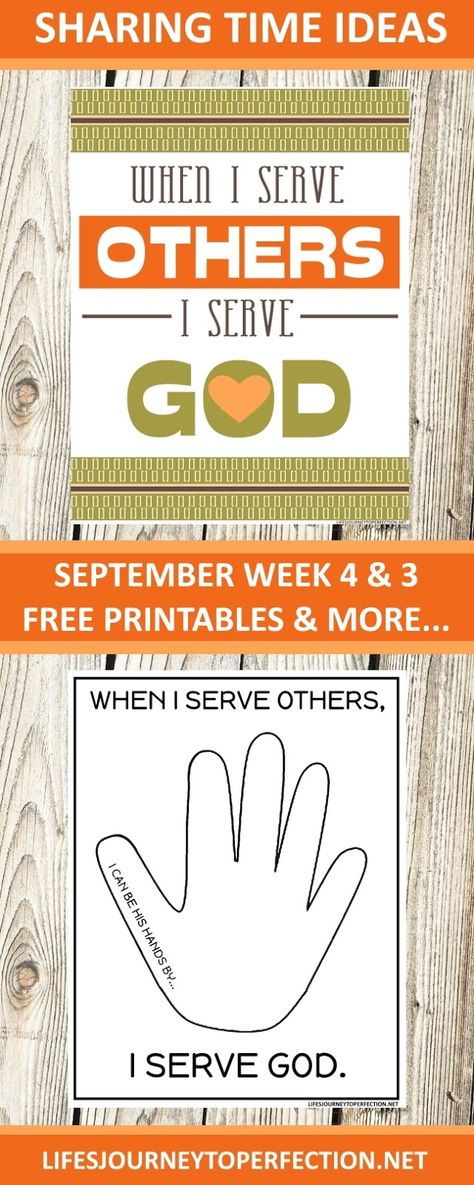 2018 Primary Sharing Time Ideas for September Week 4 or 3: When I serve others, I serve God. Serve One Another In Love Craft, Serve Others Craft, Object Lesson On Serving Others, Serving Others Object Lesson, Serving Others Craft, Serving Others Crafts Sunday School, Encouragement Activities, Sharing Time Ideas, Kids Church Activities