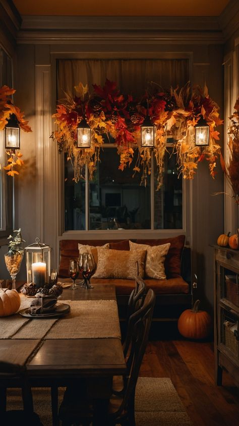 Elevate your home this season with cozy fall decor ideas Discover DIY fireplace crafts neutral moody indoor decor dollar tree crafts subtle pink accents rustic black and white themes and more for the perfect autumn ambiance Whimsical Autumn Decor, Dark Fall Home Decor, Moody Fall Decor Home, Dark Academia Fall Decor, Cottage Core Fall Decor, Dark Fall Decor, Fall Decor Ideas For The Home, Moody Fall Decor, Fall Home Aesthetic