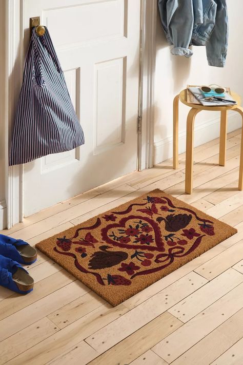 Mariya Swan Doormat | Urban Outfitters Canada Indoor Welcome Mat, Entryway Rugs, Camper Art, Furniture Apartment, Apartment Entryway, Velvet Lounge Chair, Picture Frame Gallery, Rugs Bedroom, Christmas Apartment