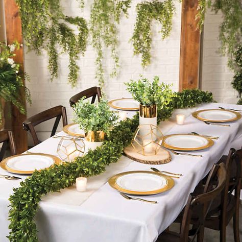 Main Table, Faux Eucalyptus, White Ceramic Vase, Eucalyptus Greenery, Greenery Garland, White Ceramic Vases, Wedding Centerpieces Diy, Table Arrangements, Wedding Supplies