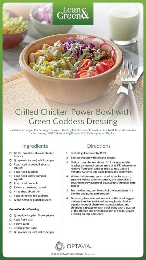 Optavia Lean And Green 5&1 Salads, Optivia Food Organization, Protein And Green Veggie Meals, Grilled Chicken Power Bowl, 5 In 1 Lean And Green Recipes, Octavia Recipes 5 1 Plan, Quick Optavia Lean And Green Meals, Optavia 5 1 Lean And Green Meals Chicken, Optivia 5 And 1 Recipes Chicken