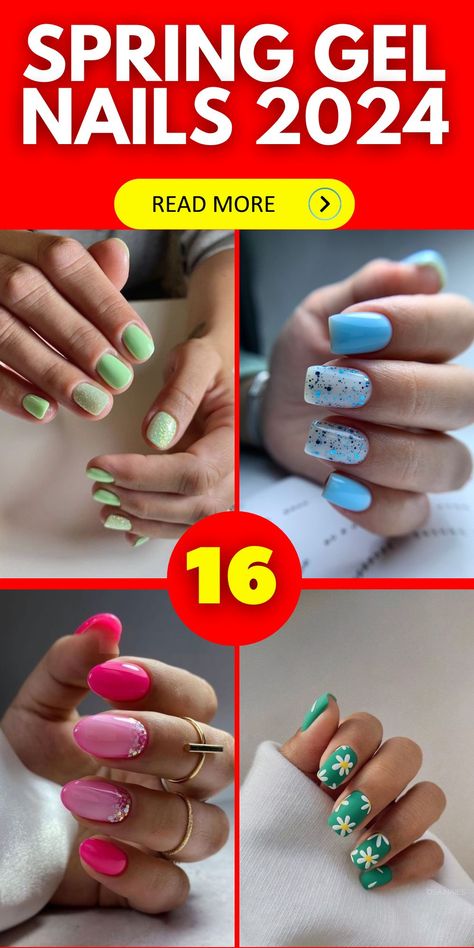 Embracing Spring: The Charm of Gel Nails in 2024 16 Ideas Spring Gel Nails Ideas, Spring Nails French, Blue Gel Nails, April Nails, May Nails, Nail Color Trends, Gel Nail Art Designs, Cute Spring Nails, Almond Acrylic Nails