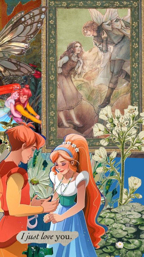 Thumbelina And Cornelius Fanart, Thumbelina Wallpaper, Thumbelina Fanart, Cheeky Wallpaper, Thumbelina Aesthetic, Thumbelina Art, Thumbelina And Cornelius, Non Disney Princesses, Beauty Aesthetic