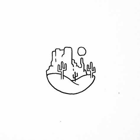 Desert minimalist drawing doodle Cacti desert canyon dessin minimaliste Desert Canyon, Cactus Tattoo, Drawing Minimalist, Cactus Drawing, Drawing Doodles, Arte Doodle, Western Tattoos, Cactus Desert, Minimalist Drawing